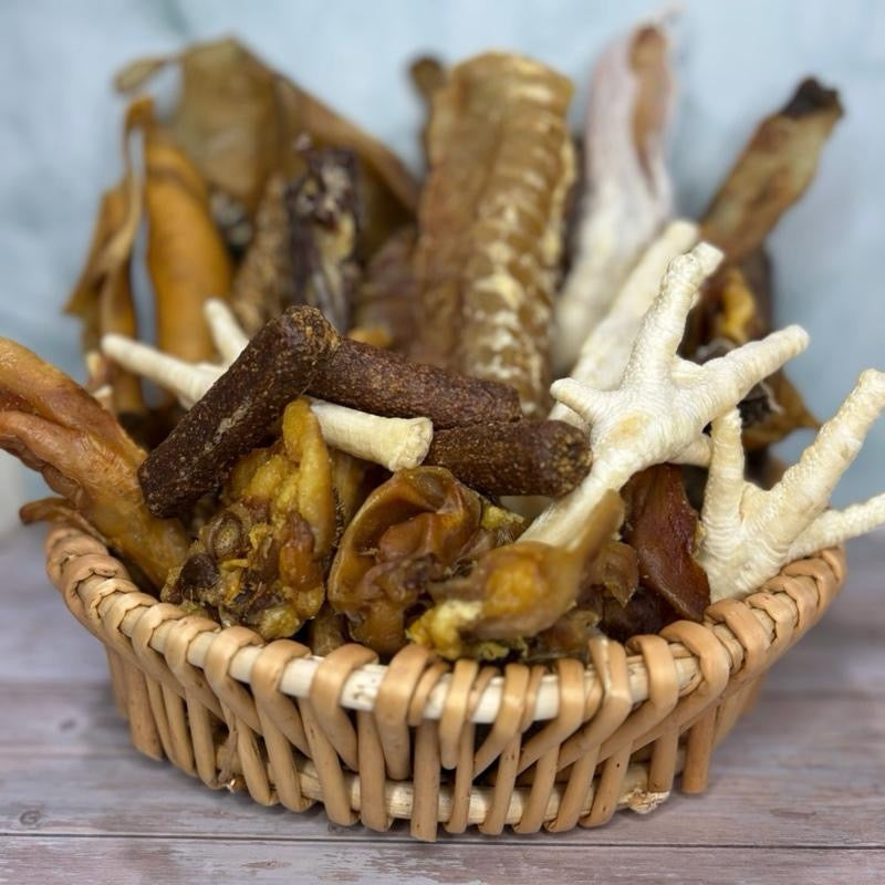 40 piece natural dog treat bundle with or without poultry