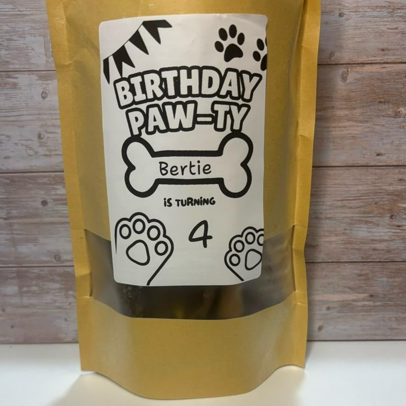Personalised Birthday Dog Treat Mini Bundle – 15 Natural Treats