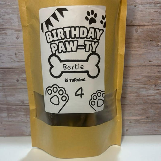 Personalised Birthday Dog Treat Mini Bundle – 15 Natural Treats